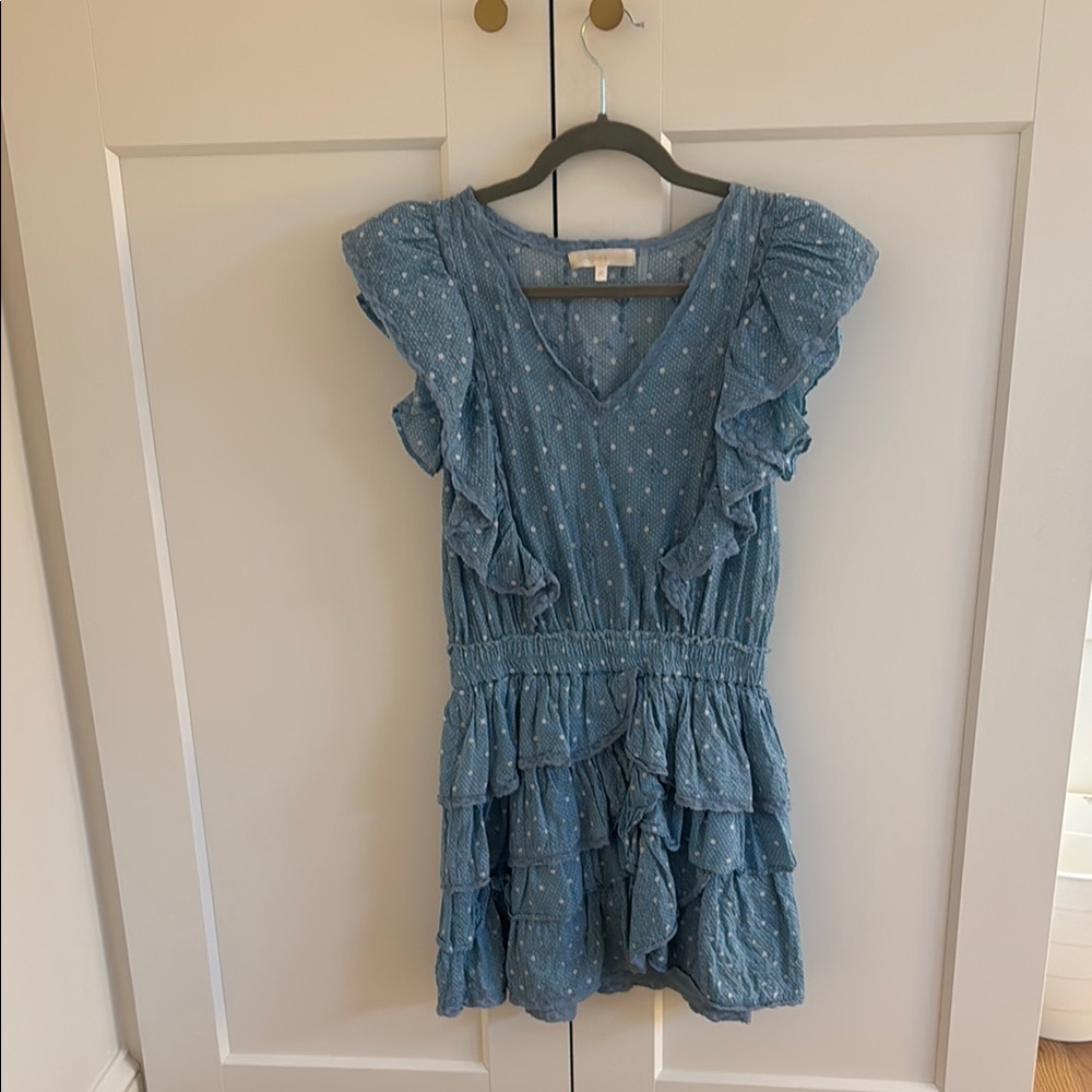 Blue Ruffled love shack fancy Dress
